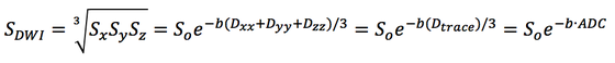 Diffusion MRI Signal equation