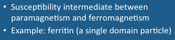 superparamagnetism, ferromagnetism