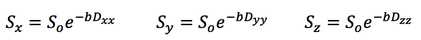 Diffusion MRI Signal equation